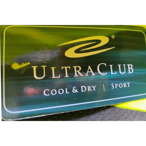 Ultraclub Cool & Dry Men's 3XL Neon Yellow 1/4 Zip Performance Pullover NWT - Picture 5 of 8